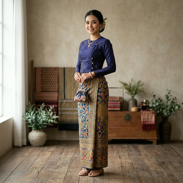 မြန်မာရိုးရာ ပါတိတ် စကတ်